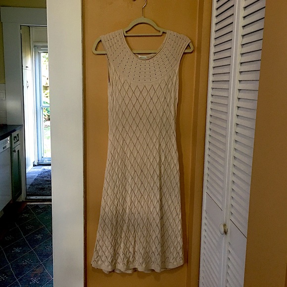 Sundance X-small knit dress in cream. Worn once. No snags. - Picture 3 of 6